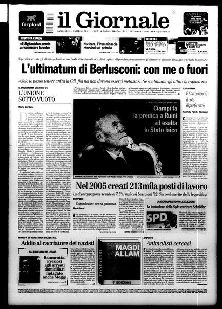 Il giornale : quotidiano del mattino